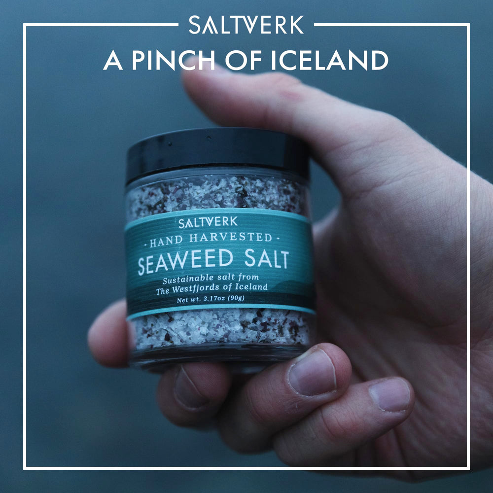 Saltverk jar on kitchen counter in lifestyle scene showing everyday use and culinary inspiration benefit