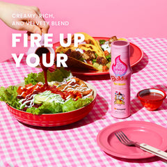 SAMYANG sauce poured over noodles adding spicy-creamy flavor benefit