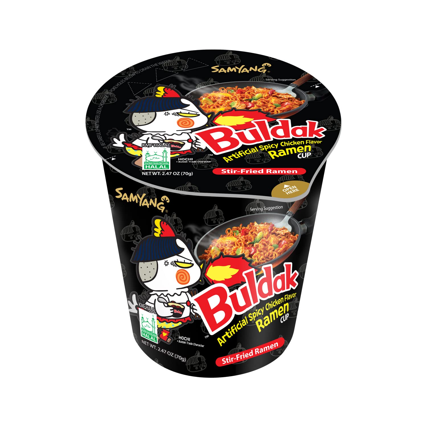 SAMYANG close-up of chewy noodle texture highlighting firmness and mouthfeel benefit