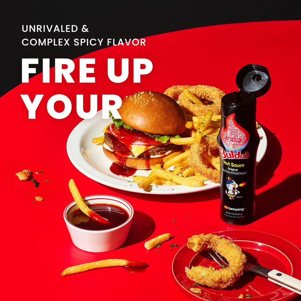 SAMYANG Buldak pouring onto ramen to boost flavor quickly