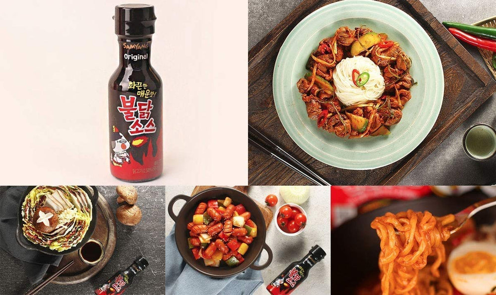 SAMYANG bulldark sauce close-up showing glossy texture and coating benefits