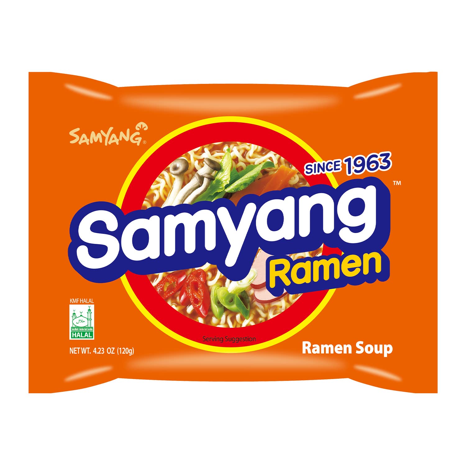 SAMYANG close-up of noodle block texture highlighting chewy potato-starch benefit