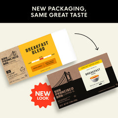 san francisco bay pod close-up displaying pod design and easy single-serve brewing benefit
