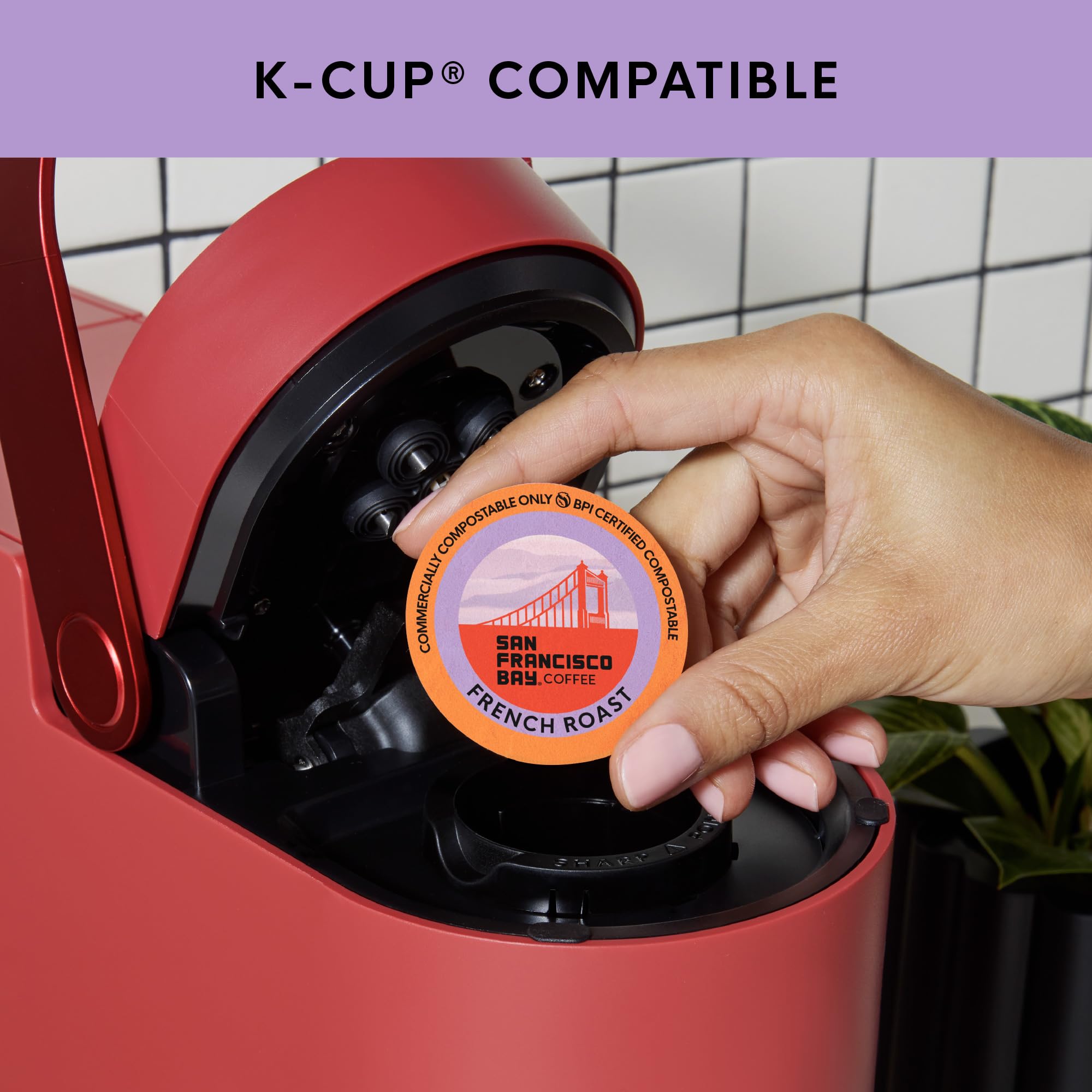 San Francisco Bay compostable certification label demonstrating eco-friendly packaging