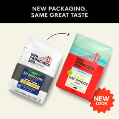 San Francisco Bay close-up of bag texture and seal highlighting freshness