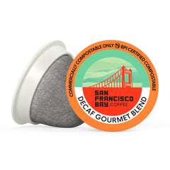 SAN FRANCISCO BAY pod placed in single-serve brewer demonstrating easy use
