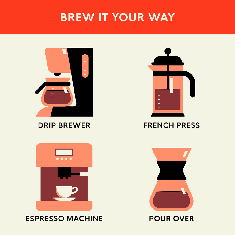 San Francisco Bay French press cup displaying full-bodied, smoky decaf satisfaction
