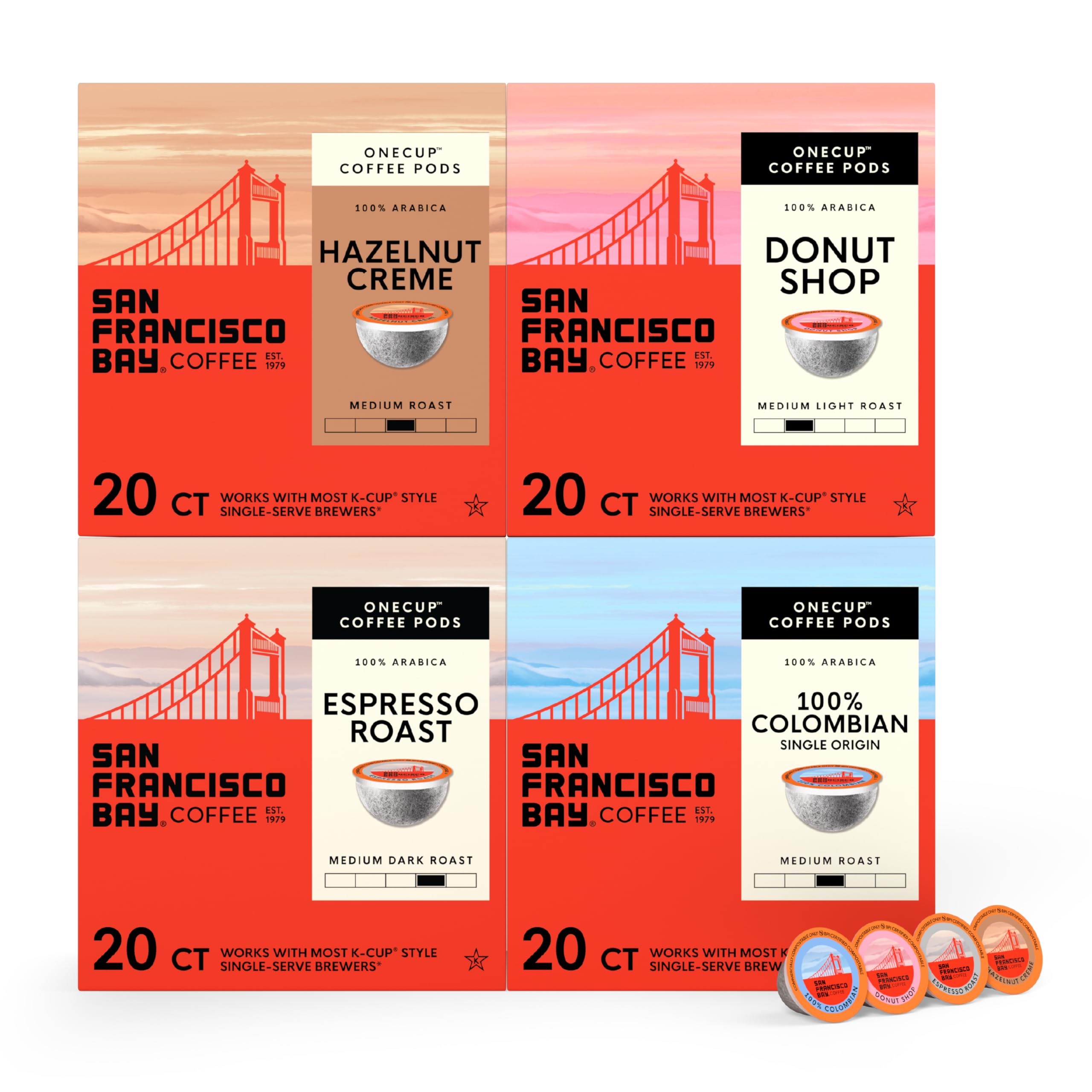 San Francisco Bay front packaging showing variety pack and count