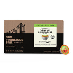 SAN FRANCISCO BAY open pod with ground coffee showing rich texture and freshness benefit