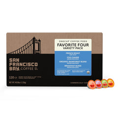 San Francisco Bay array of pods on table illustrating convenience and selection