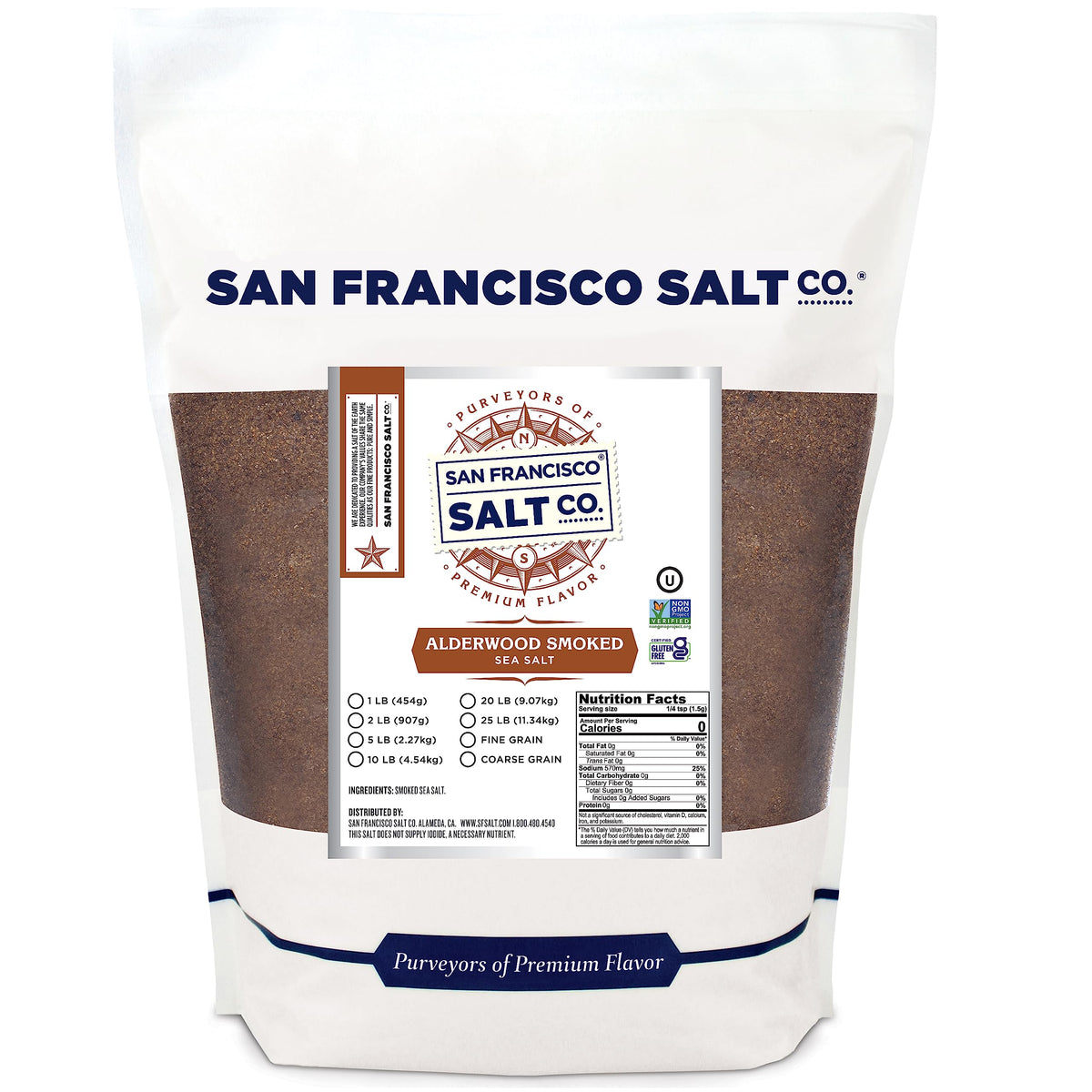 San Francisco Salt Company front bag showing packaging and product identity benefit