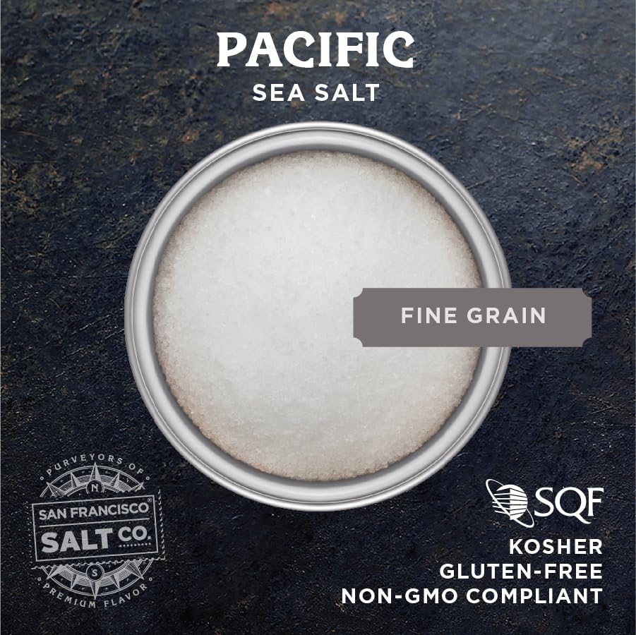 San Francisco Salt Company open bag with wooden spoon for easy scooping benefit
