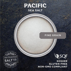San Francisco Salt Company open bag with wooden spoon for easy scooping benefit