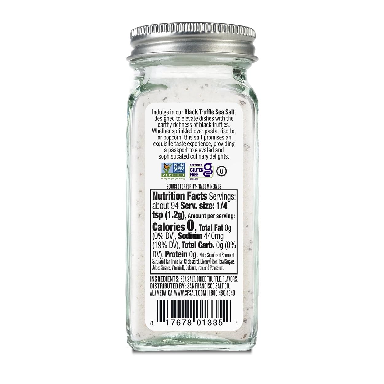 San Francisco Salt Company close-up of salt crystals and truffle for visible texture benefit