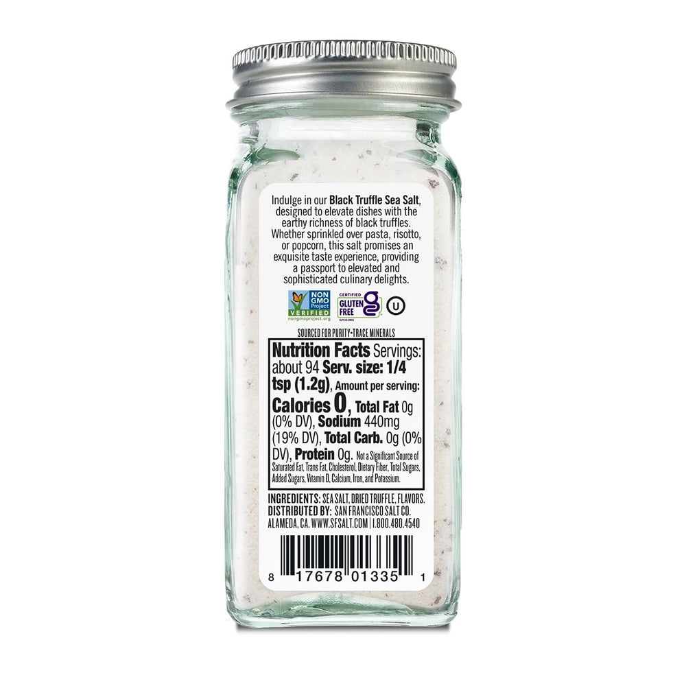 San Francisco Salt Company close-up of salt crystals and truffle for visible texture benefit