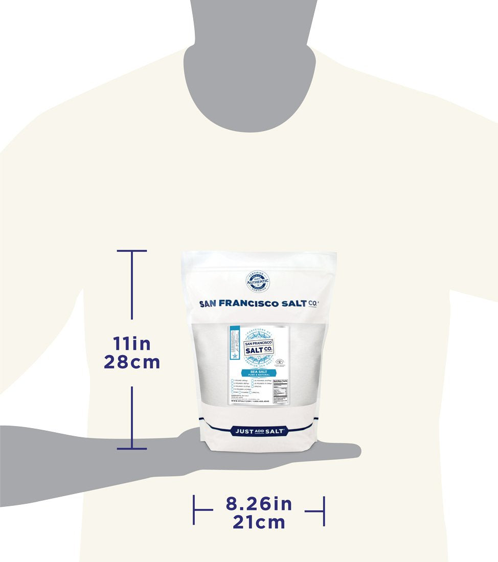 San Francisco Salt Company bag in a kitchen setting for everyday culinary use