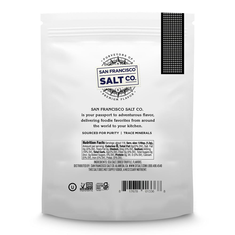 San Francisco Salt Company visible truffle fragments mixed with salt emphasizing authentic aroma