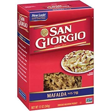 San Giorgio front packaging showing three 12 oz boxes and value pack benefits