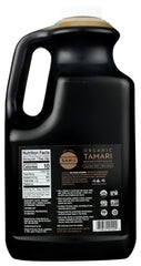 San-J tamari pouring from bottle to show smooth pour and richer flavor