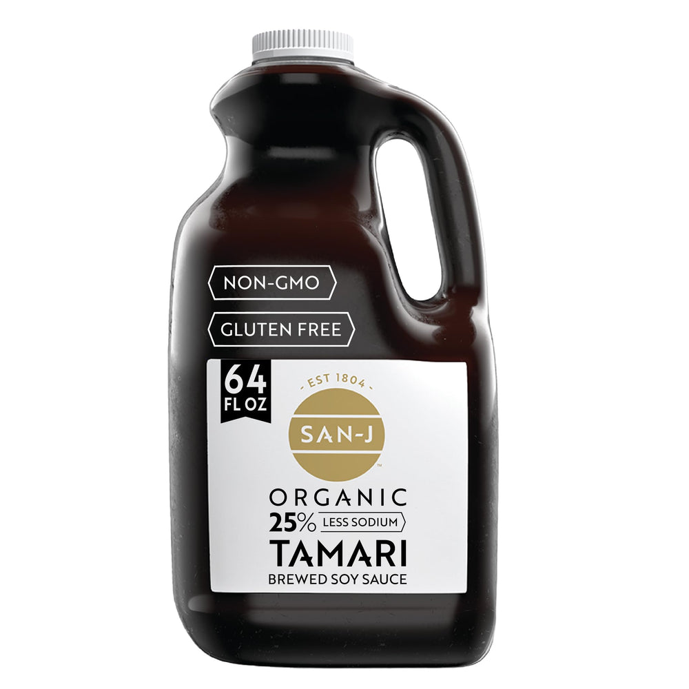San-J 64 oz bottle front view showcasing packaging and size benefit
