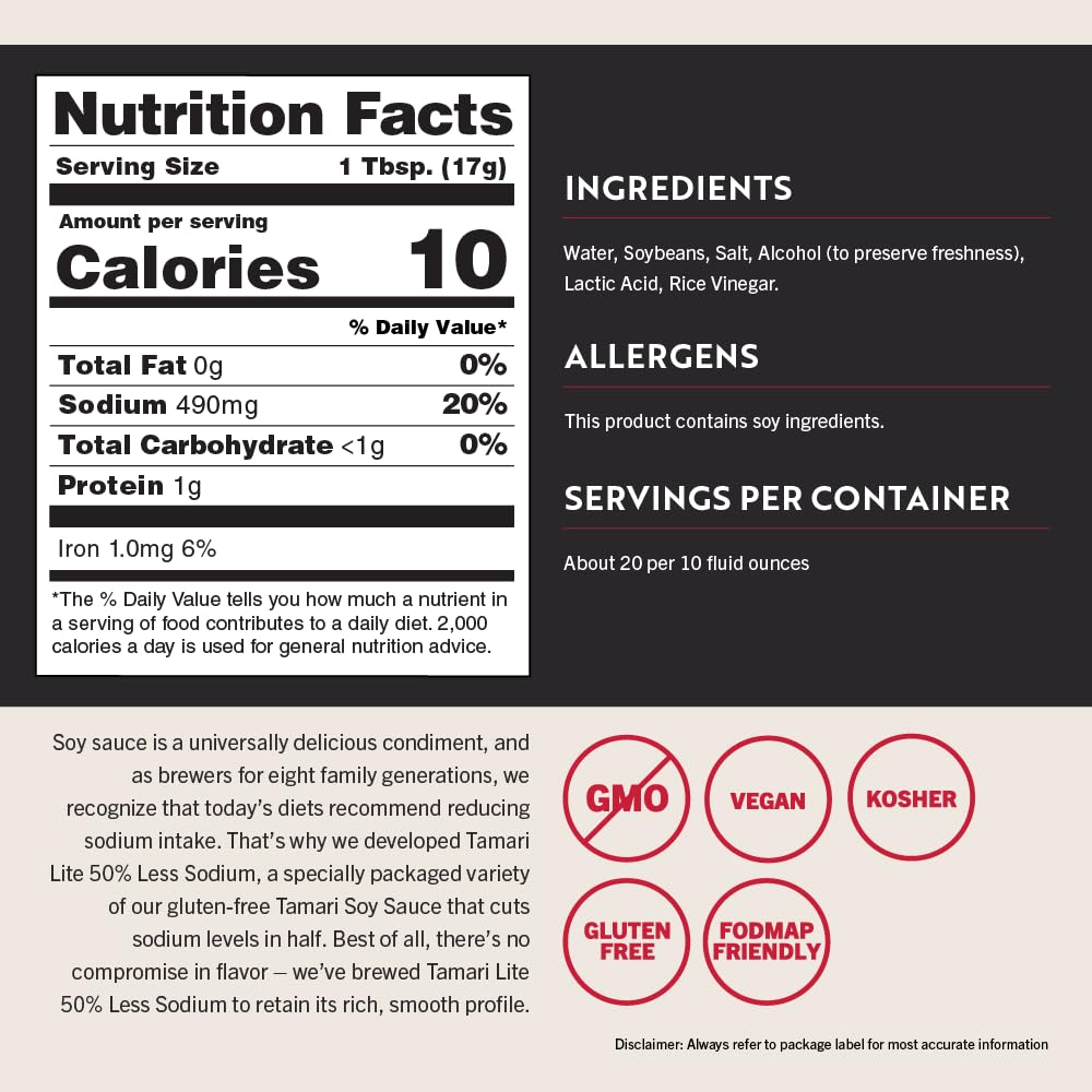 San-J label close-up highlighting gluten-free and 100% soy details