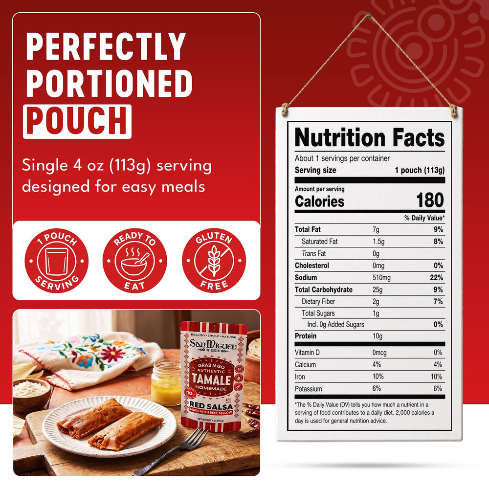 San Miguel de Origen open pouch tamale ready to heat for convenience