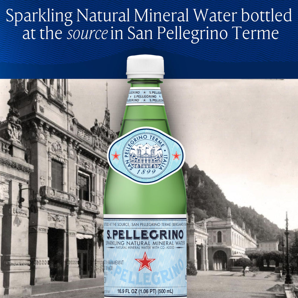 San Pellegrino at picnic setting conveying refreshment outdoors