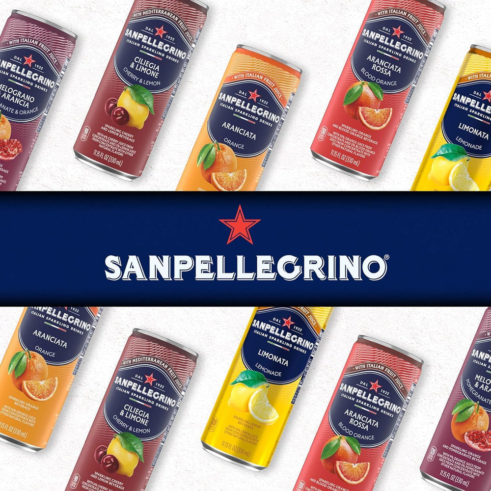 San Pellegrino bottle held in hand for scale and convenient single-serve benefit
