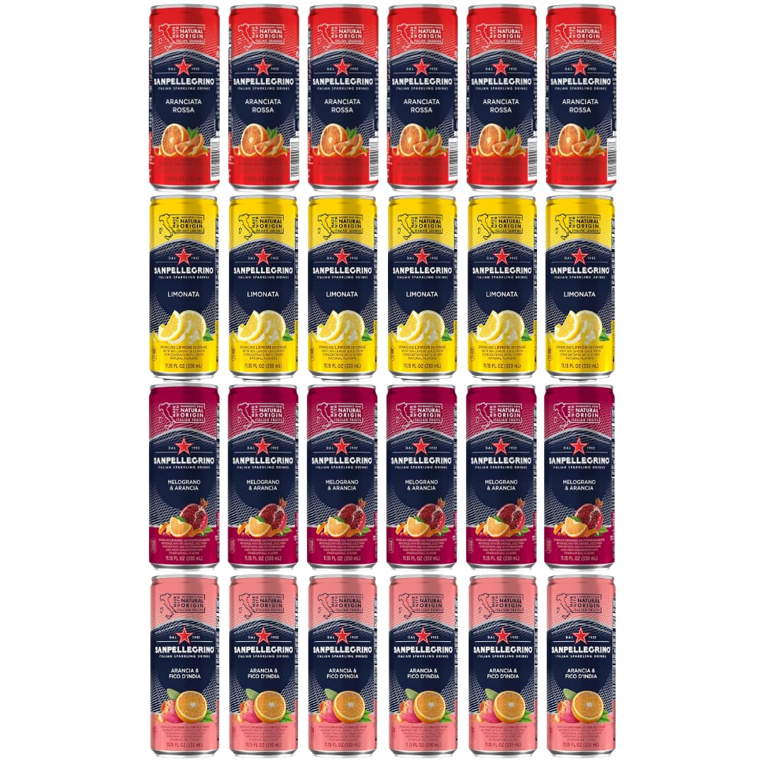 San Pellegrino variety pack front view showing all four flavors and quantity