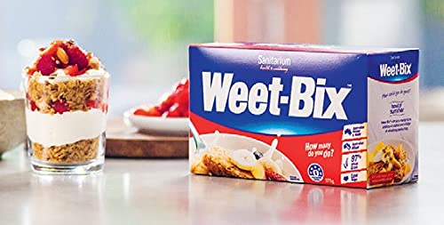 Sanitarium Weet-Bix in bowl with milk and fruit showing versatile serving options
