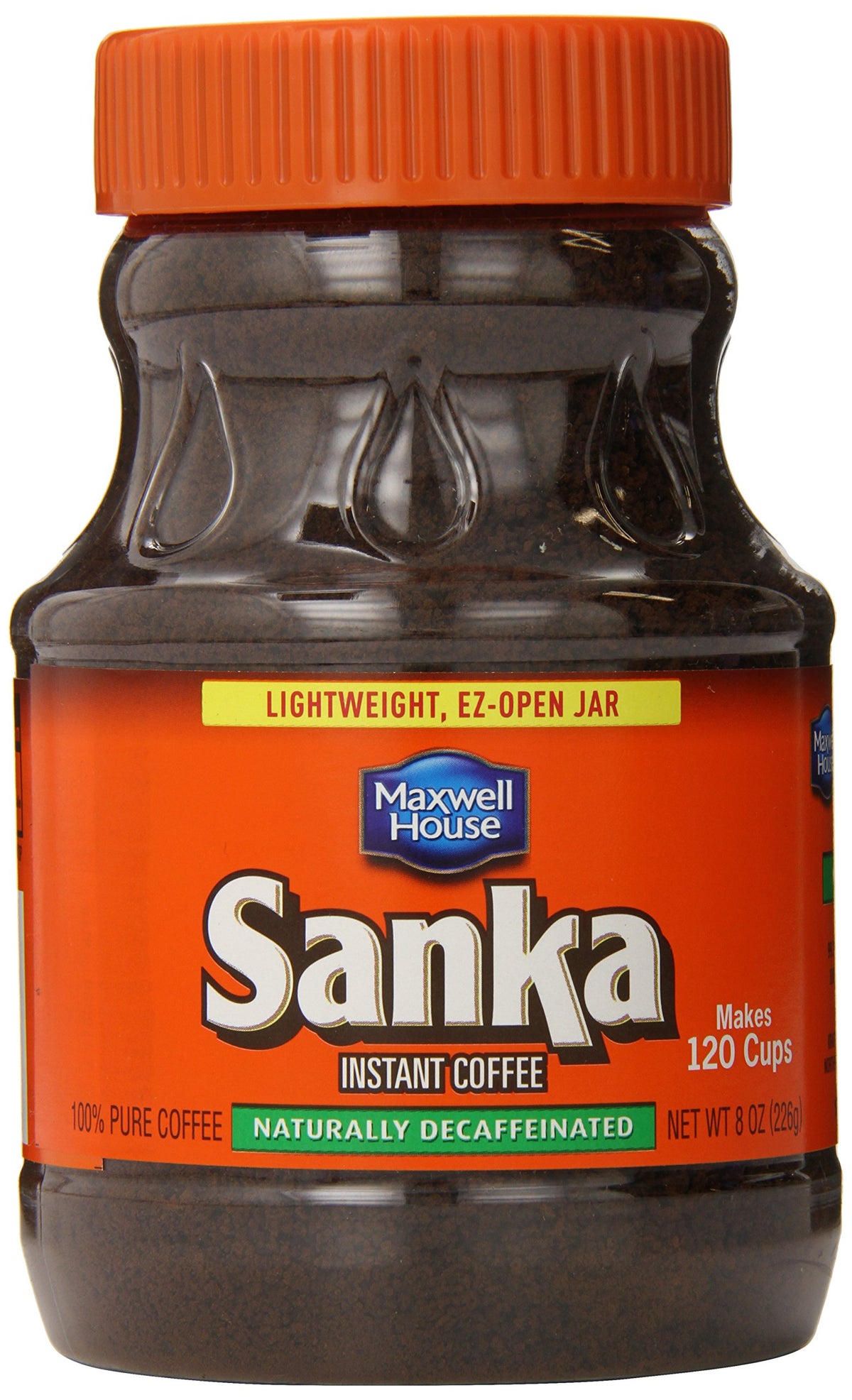 SANKA front jar view showing label and medium roast benefit