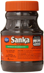 SANKA granules close-up revealing instant texture and quick dissolve