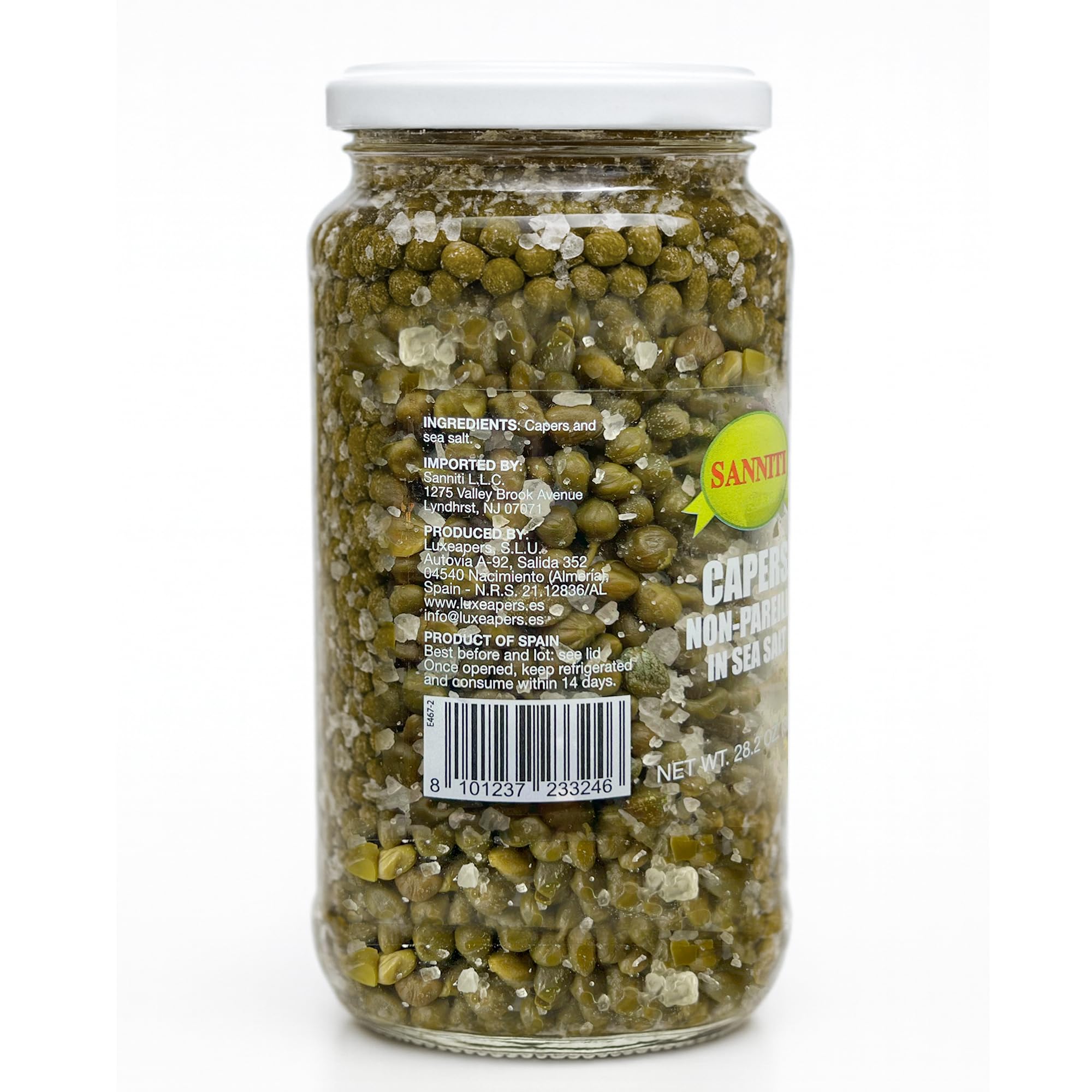 Close-up of Sanniti capers showing small non-pareil texture benefit
