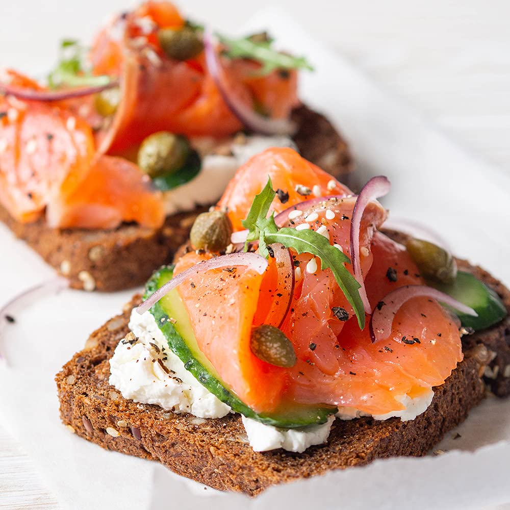 Sanniti capers paired with smoked salmon crostini for elegant appetizer boost