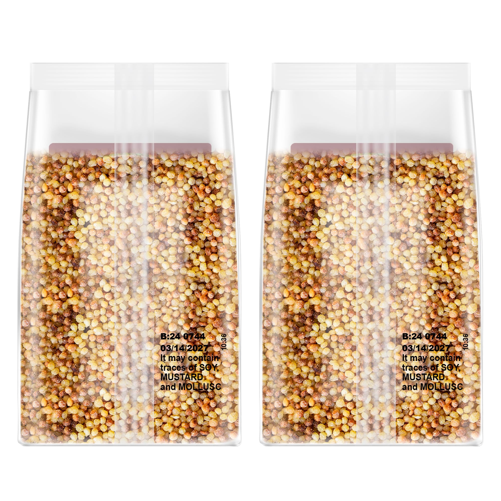Sanniti close-up of toasted fregola texture highlighting nutty color and bite