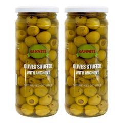 Sanniti front jar packaging showing label and premium olives benefit presentation