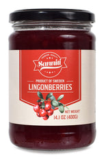 Sanniti jar front packaging showing label and 14.1 oz weight, authentic Swedish preserve