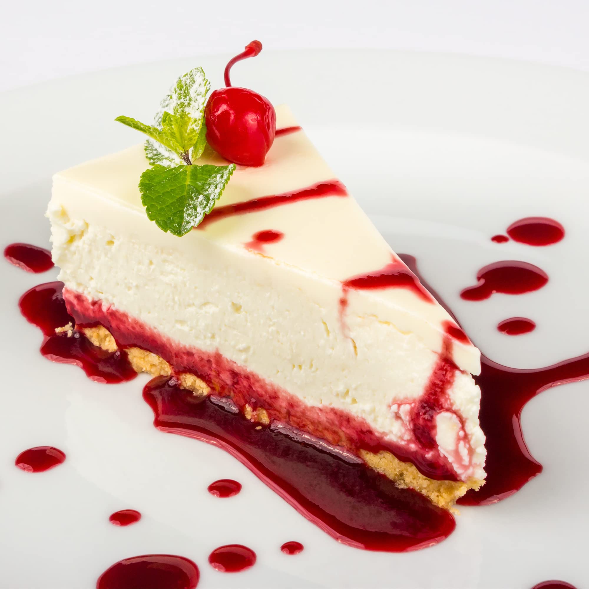 Sanniti syrup drizzled over dessert showing visual appeal and sweet finish benefit