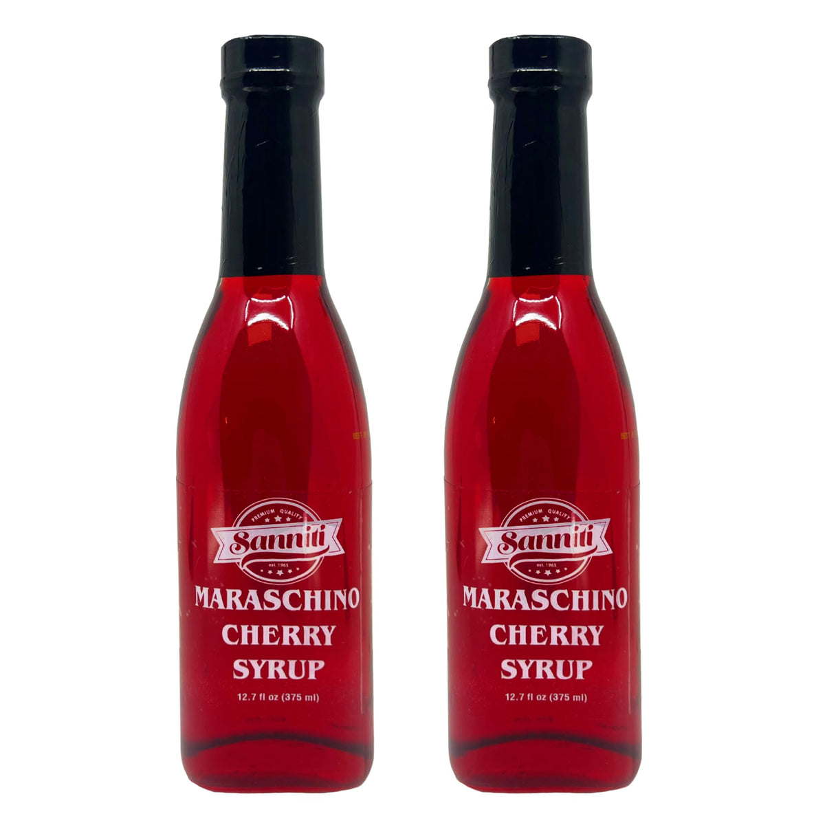 Sanniti front packaging showing two 12.7 oz bottles and clear product benefit