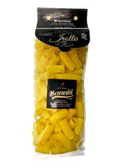 Sanniti rigatoni front packaging showing Italian gluten-free branding and clear window