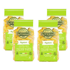 Sanniti rigatoni front packaging showing brand and gluten free benefit