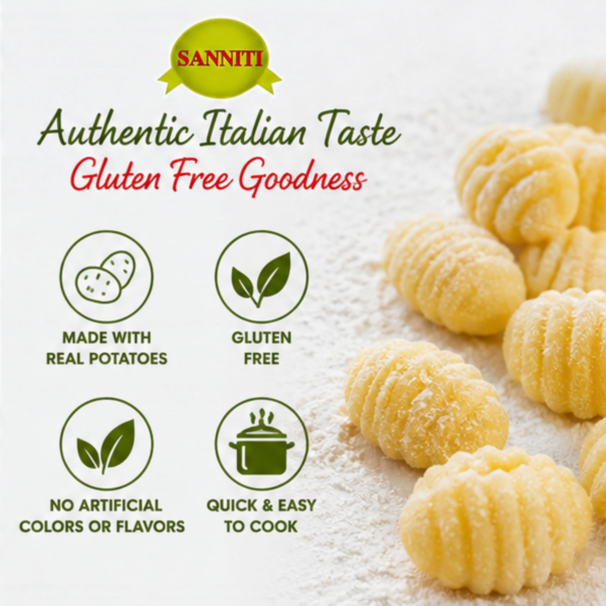 Sanniti stovetop cooking gnocchi in pot illustrating fast boiling method and time-saving benefit