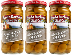 SANTA BARBARA OLIVE CO front packaging showing three jars and brand