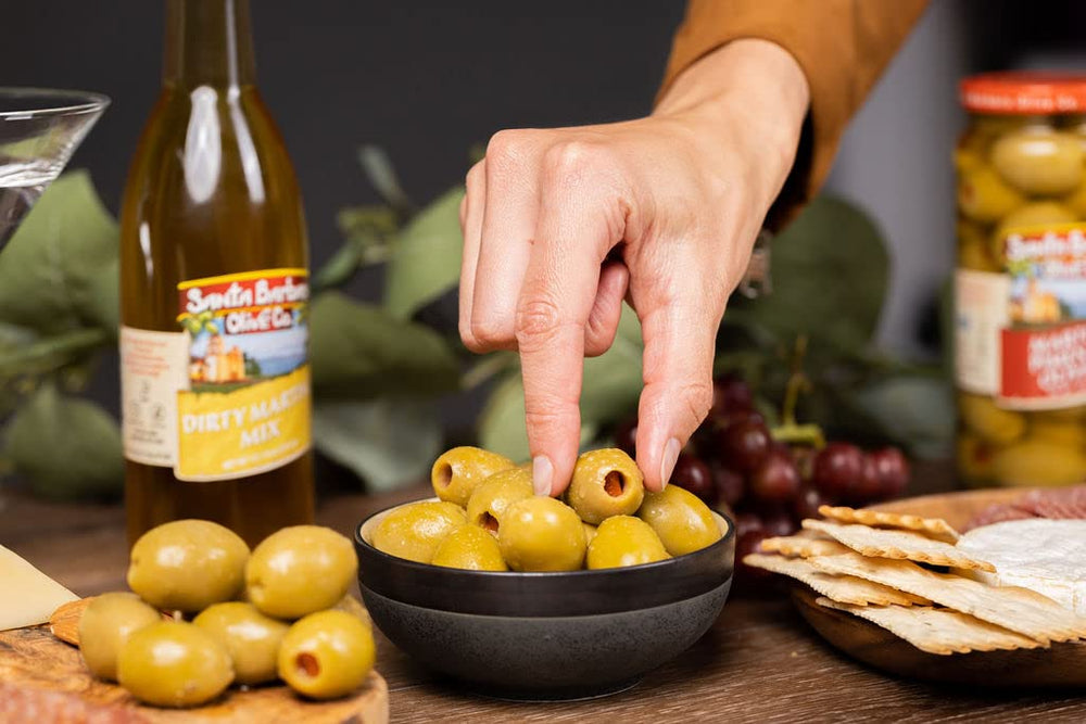 SANTA BARBARA OLIVE CO olive used as martini garnish adding bold flavor