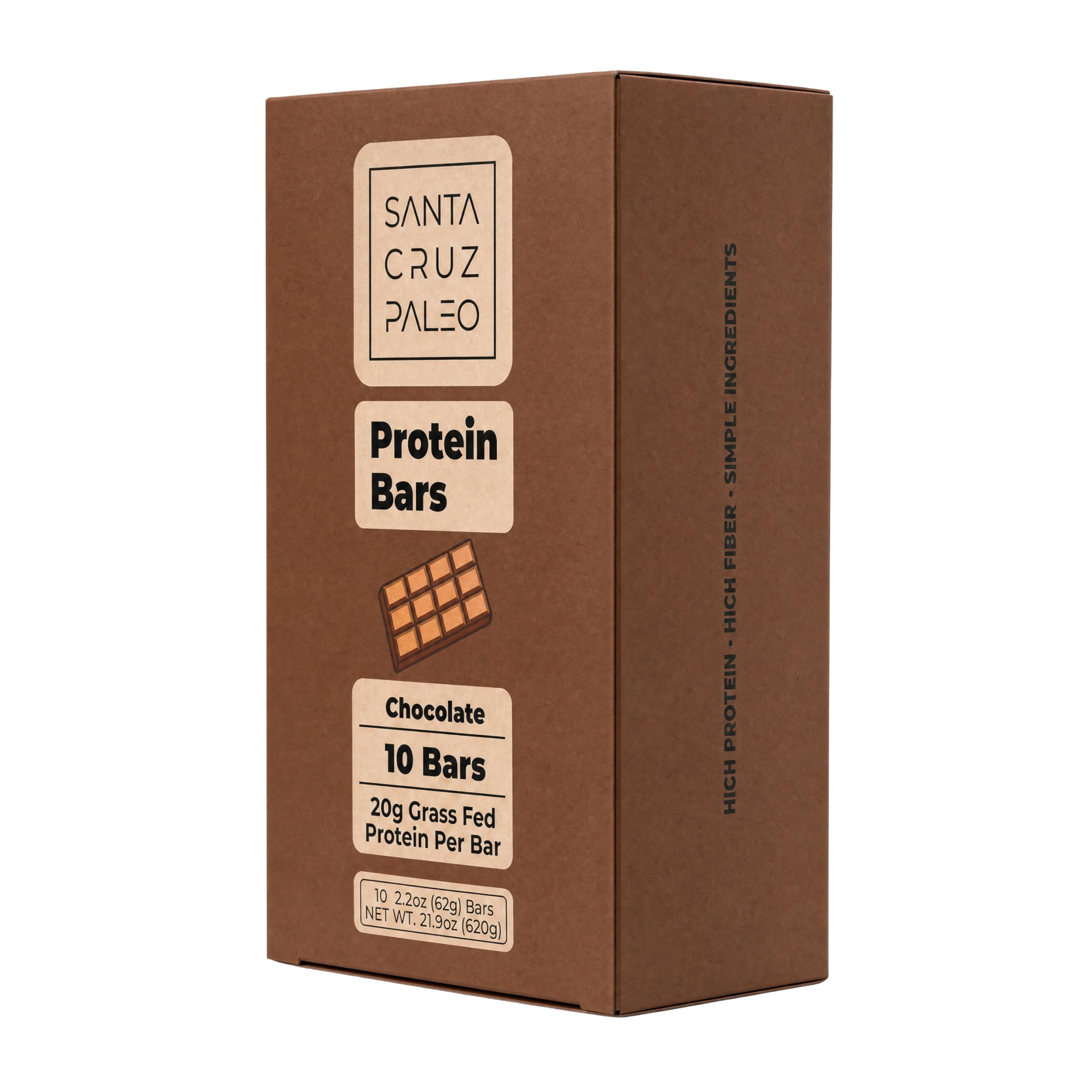 Santa Cruz Paleo nutrition label close-up showing 20g protein per serving