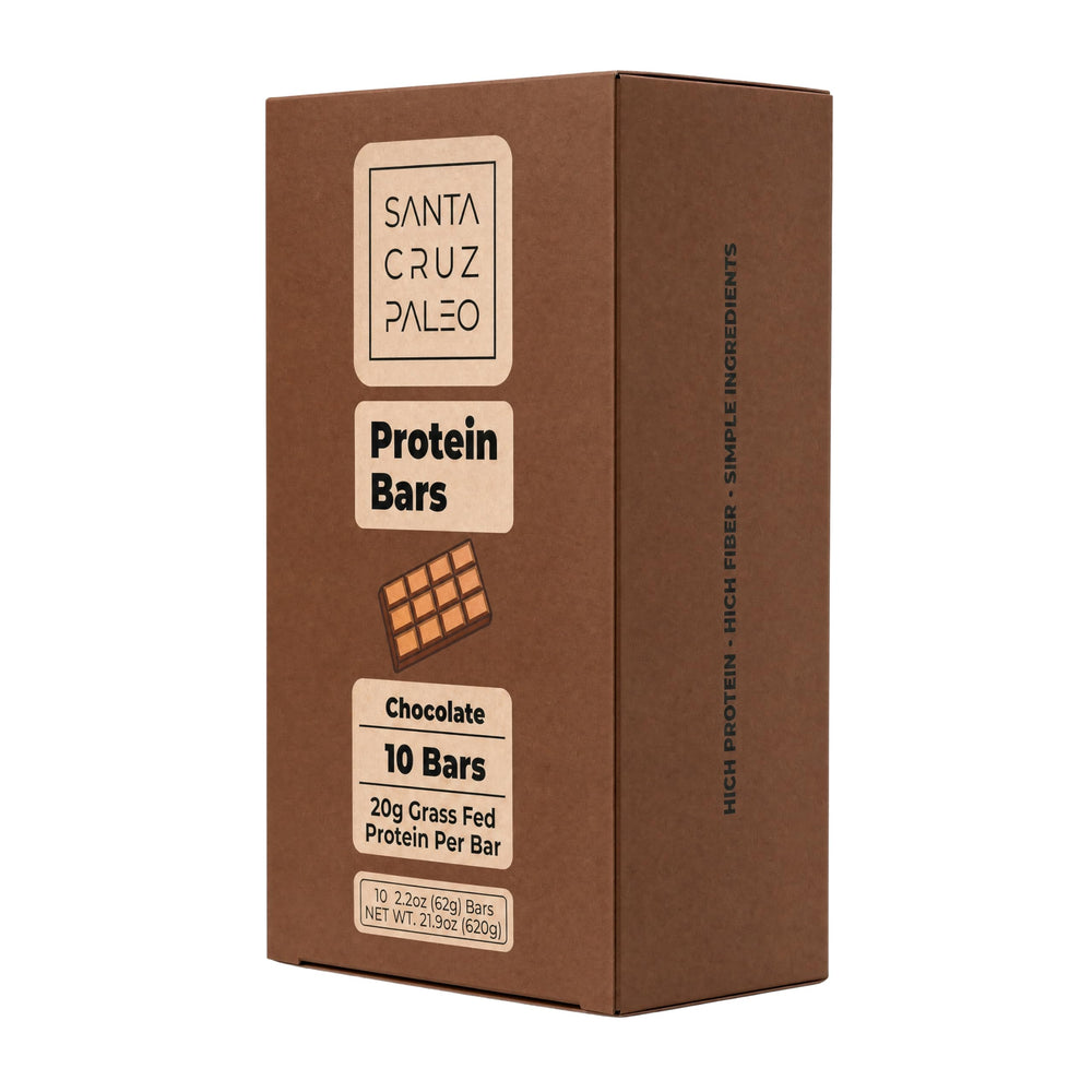 Santa Cruz Paleo nutrition label close-up showing 20g protein per serving