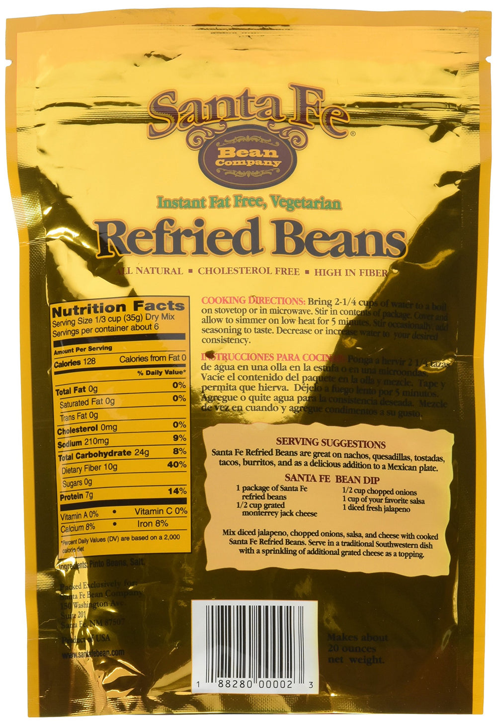 Santa Fe Bean refried beans spooned on tortilla demonstrating ready-to-eat convenience