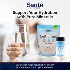 Sante Naturelle close-up of fine salt crystals highlighting texture and flavor