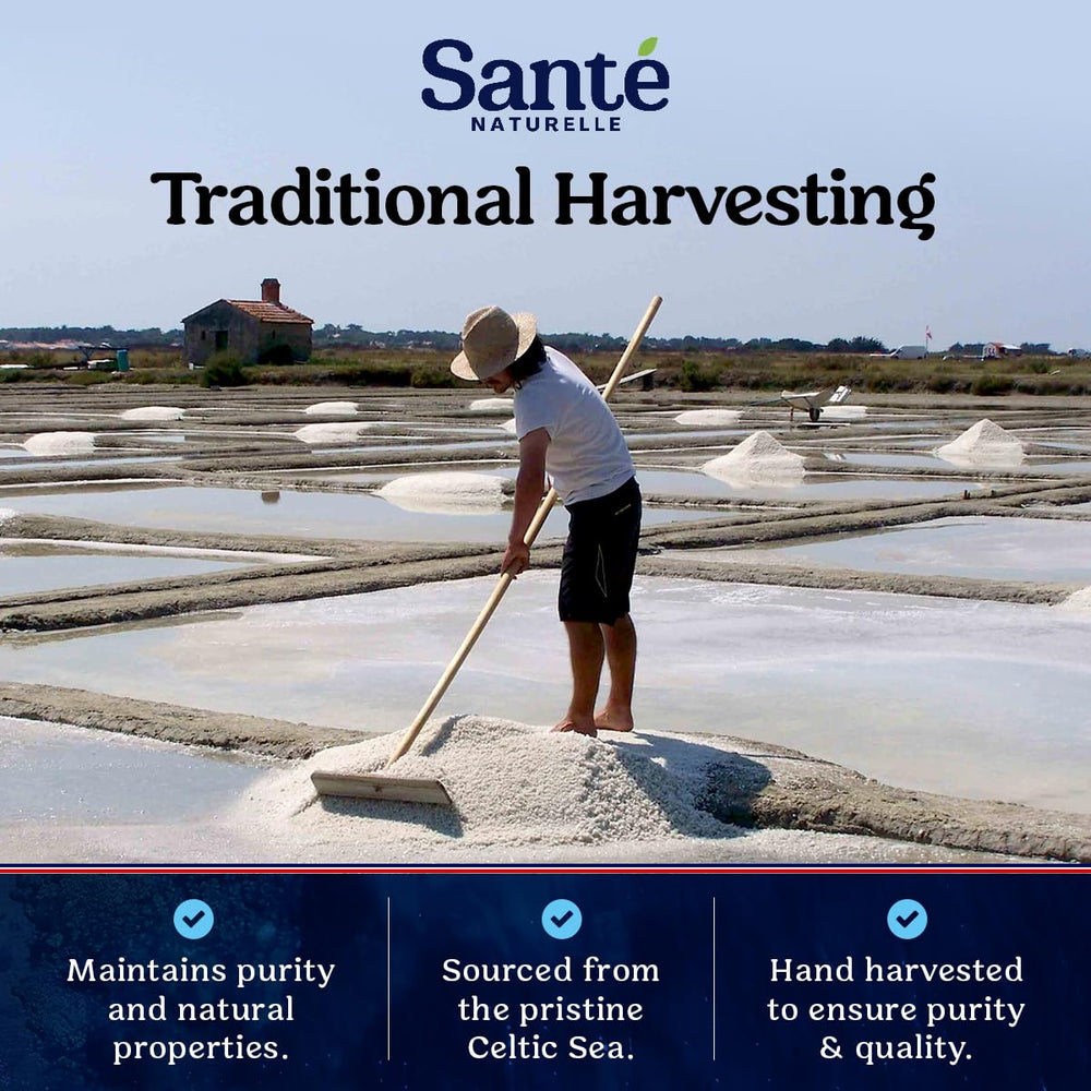 Sante Naturelle labeled jar with contents visible for convenient storage and access
