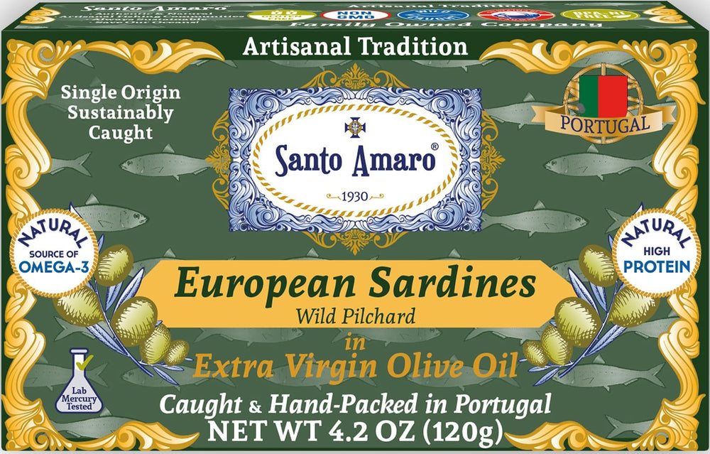 Santo Amaro front can packaging showing label and pack benefit